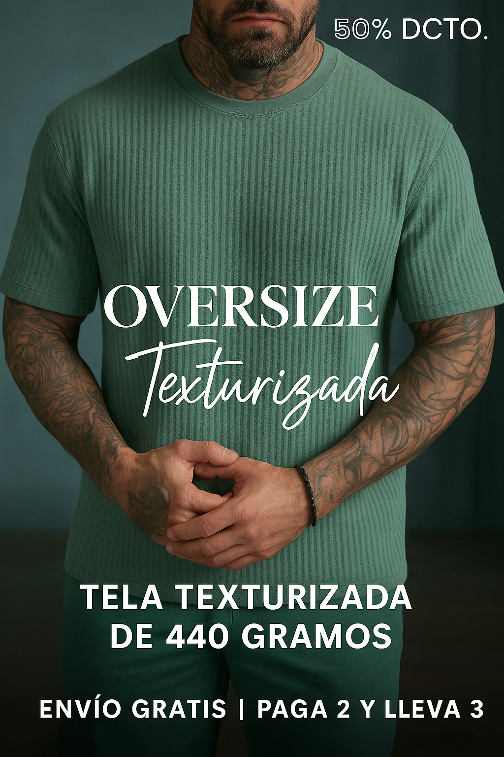 CAMISETA OVERSIZE TEXTURIZADA