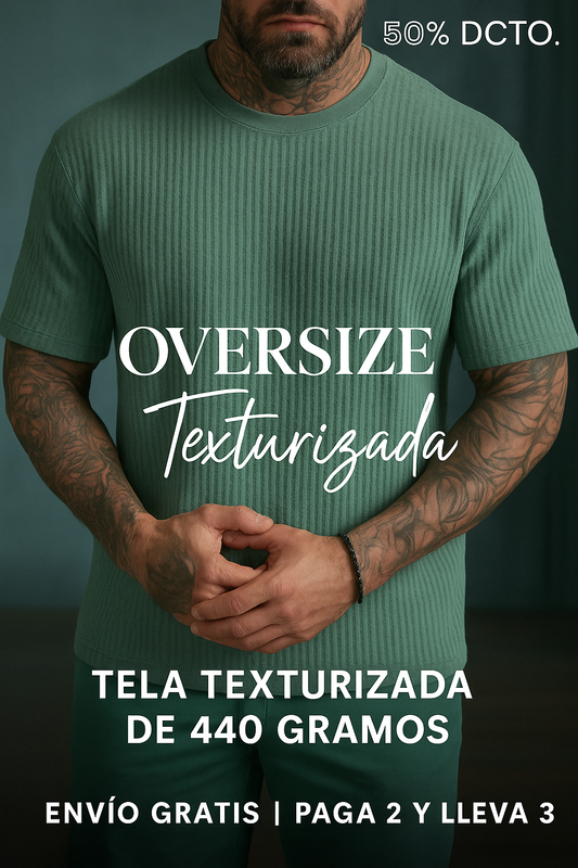 CAMISETA OVERSIZE TEXTURIZADA