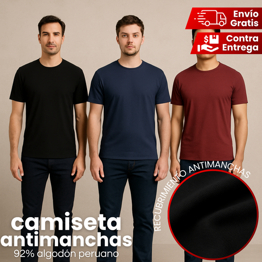 Camiseta antimanchas y antiarrugas